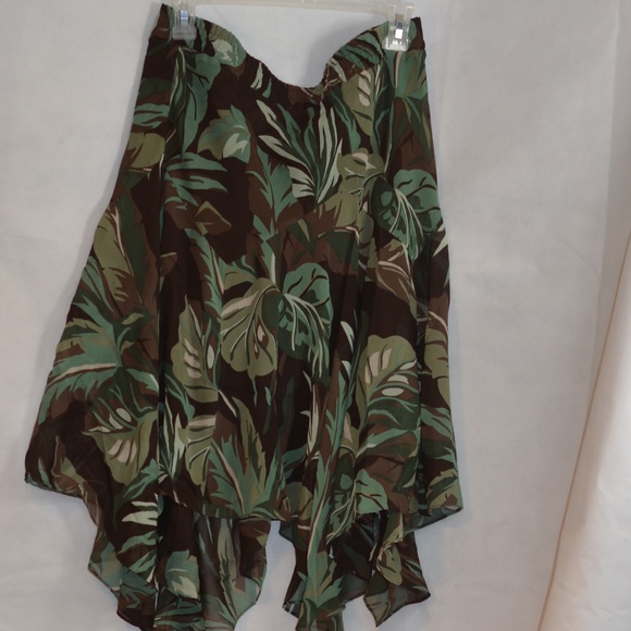 Micheal Korn 100% silk handkerchief Bottom Cami Skirt NWOT Sz L - Picture 1 of 7